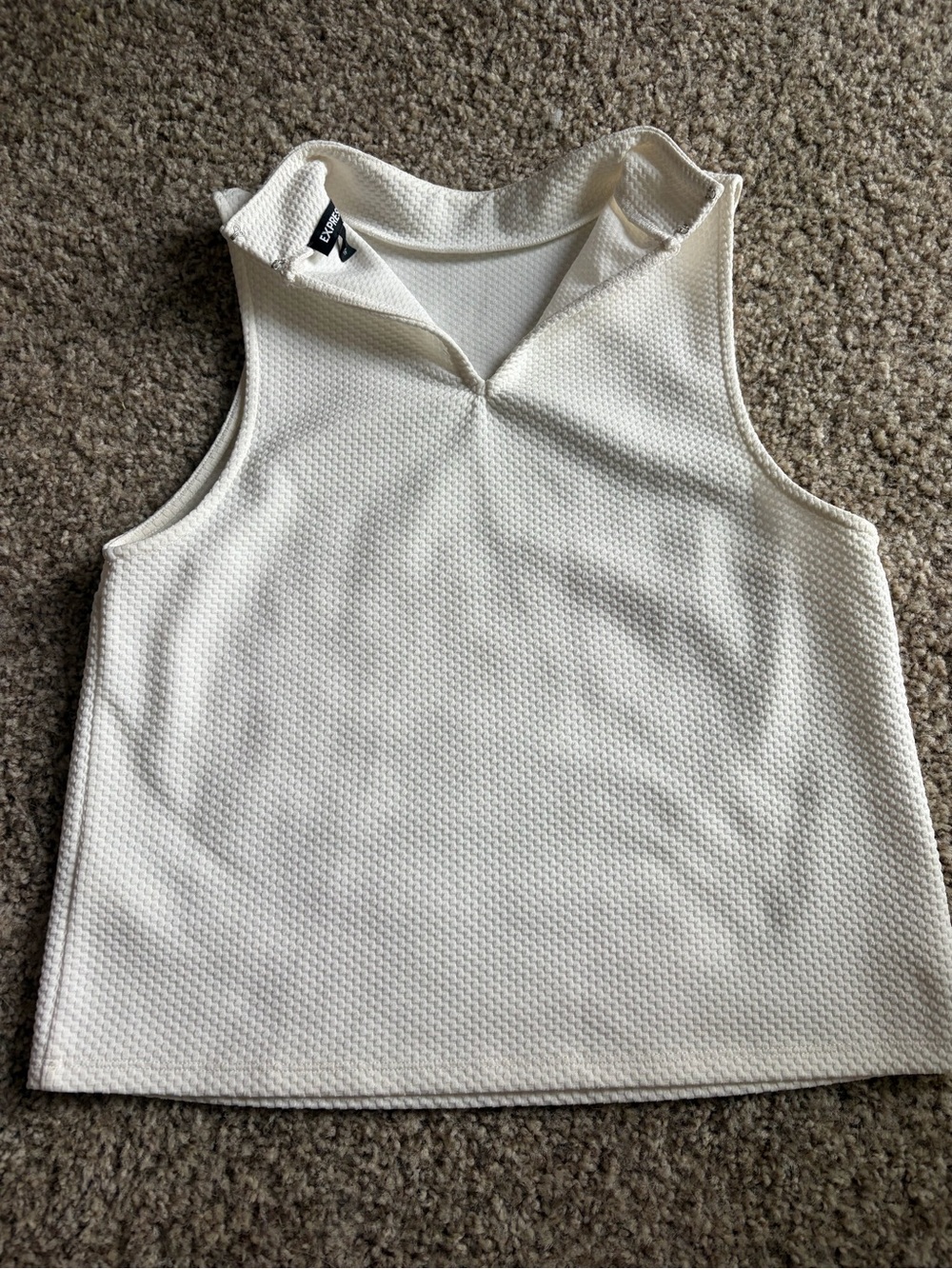 Express White Sleeveless Tank Top